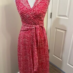VINTAGE Betsey Johnson EUC faux-wrap dress size M